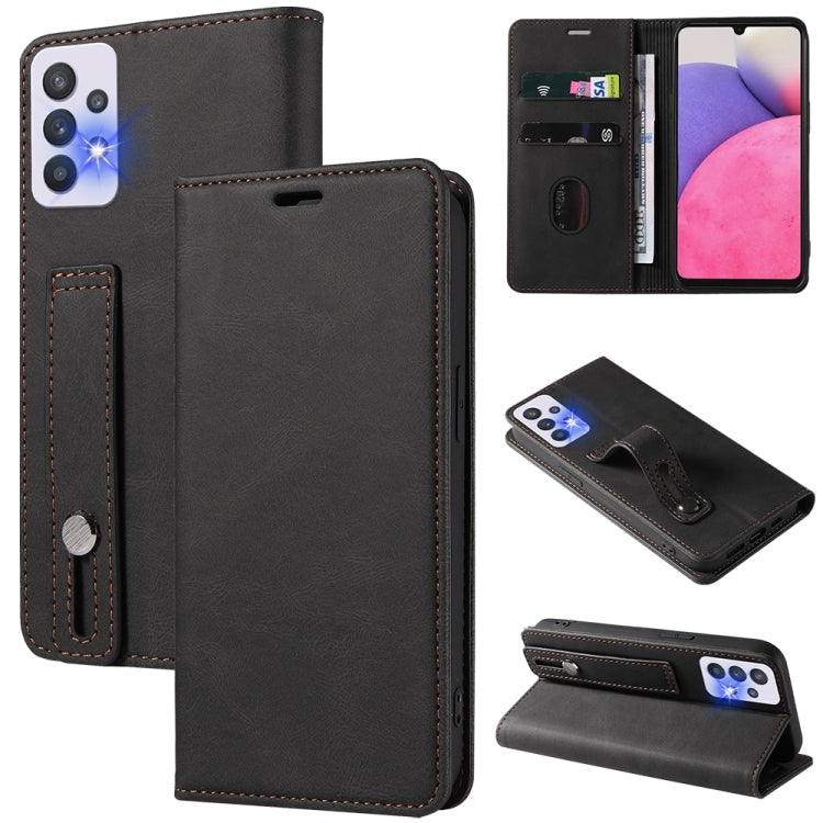 Wristband Magnetic Leather Phone Case, For OPPO Reno7 A, For Samsung Galaxy A33, For Samsung Galaxy S21 5G, For Samsung Galaxy S21 FE 5G, For Samsung Galaxy S21+ 5G, For Samsung Galaxy S21 Ultra 5G, For Samsung Galaxy S22 5G, For Samsung Galaxy S22+ 5G