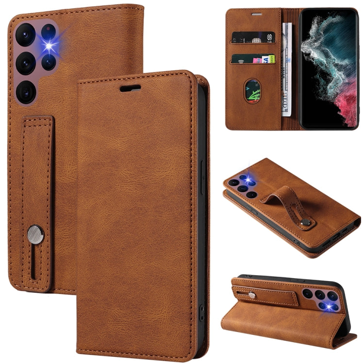 Wristband Magnetic Leather Phone Case, For Samsung Galaxy S22 Ultra 5G, For Sony Xperia 10 IV