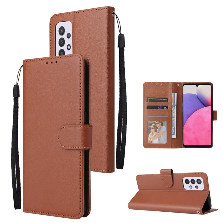 3 Card Slots Multifunctional Leather Phone Case, For Samsung Galaxy A33 5G, For Samsung Galaxy A53 5G, For Samsung Galaxy A73 5G, For Xiaomi 12 Lite, For Xiaomi 12S Ultra