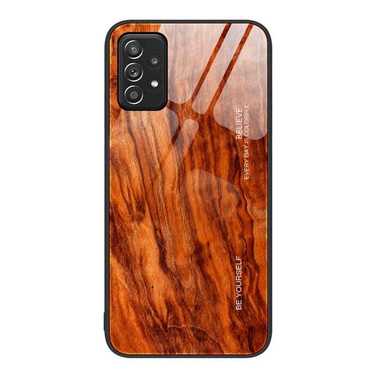 Wood Grain Glass Protective Phone Case, For Samsung Galaxy A12 5G, For Samsung Galaxy A20e, For Samsung Galaxy A52, For Samsung Galaxy A53, For Samsung Galaxy M32, For Samsung Galaxy M52 5G, For Samsung Galaxy S9+, For Samsung Galaxy S10+��������������...
