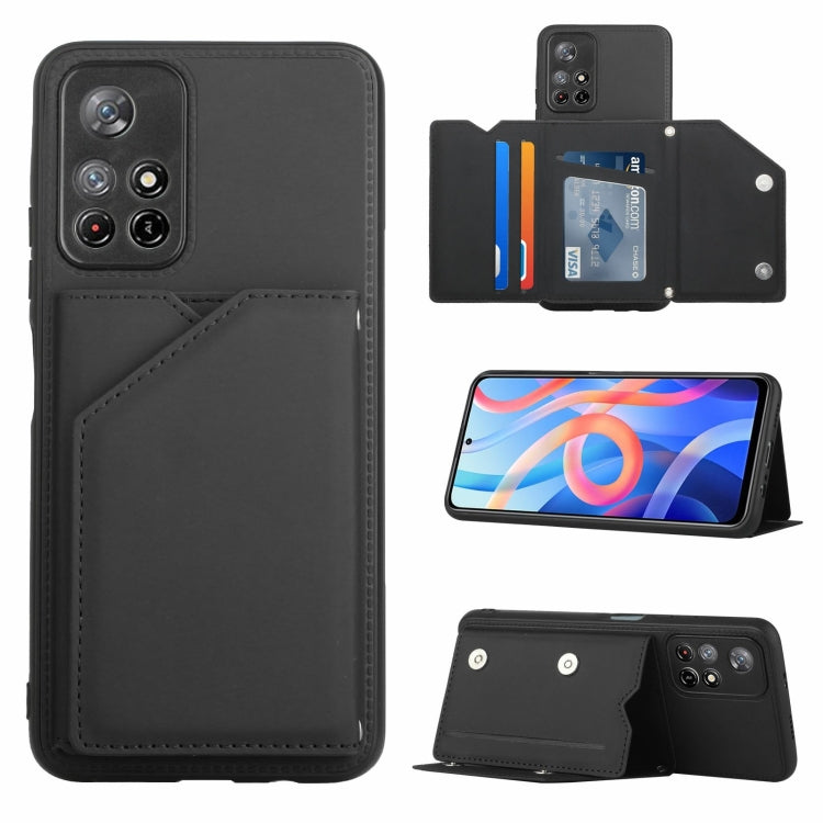 Skin Feel PU + TPU + PC Back Cover Shockproof Case, For Xiaomi Redmi Note 11 5G/Poco M4 Pro 5G, For Samsung Galaxy A13 4G