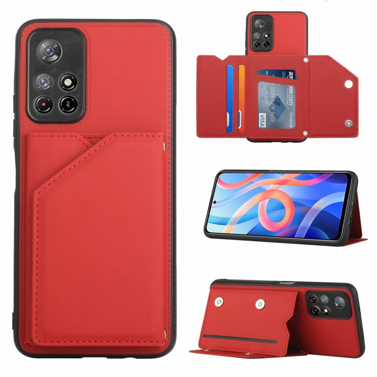 Skin Feel PU + TPU + PC Back Cover Shockproof Case, For Xiaomi Redmi Note 11 5G/Poco M4 Pro 5G, For Samsung Galaxy A13 4G