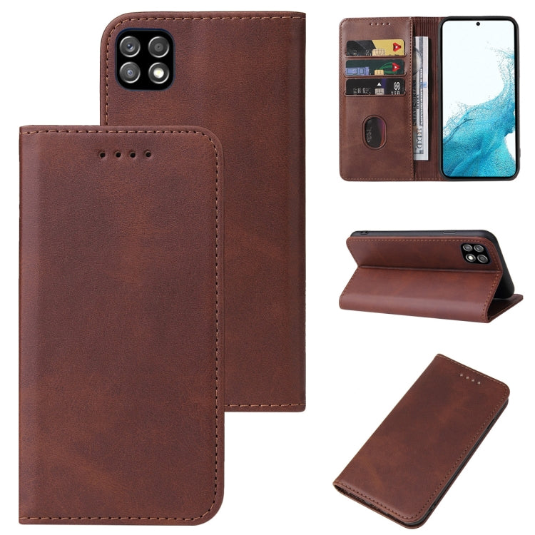 Calf Texture Magnetic Flip Leather Phone Case, For Samsung Galaxy A03s, For Samsung Galaxy A13 5G, For Samsung Galaxy A22 5G, For Samsung Galaxy A33 5G, For Samsung Galaxy A82 5G, For Samsung Galaxy S22 5G, For Samsung Galaxy S22+ 5G�������������������...