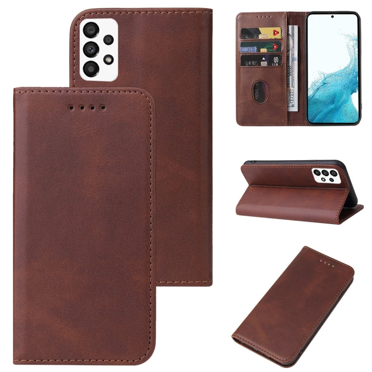 Calf Texture Magnetic Flip Leather Phone Case, For Samsung Galaxy A03s, For Samsung Galaxy A13 5G, For Samsung Galaxy A22 5G, For Samsung Galaxy A33 5G, For Samsung Galaxy A82 5G, For Samsung Galaxy S22 5G, For Samsung Galaxy S22+ 5G�������������������...