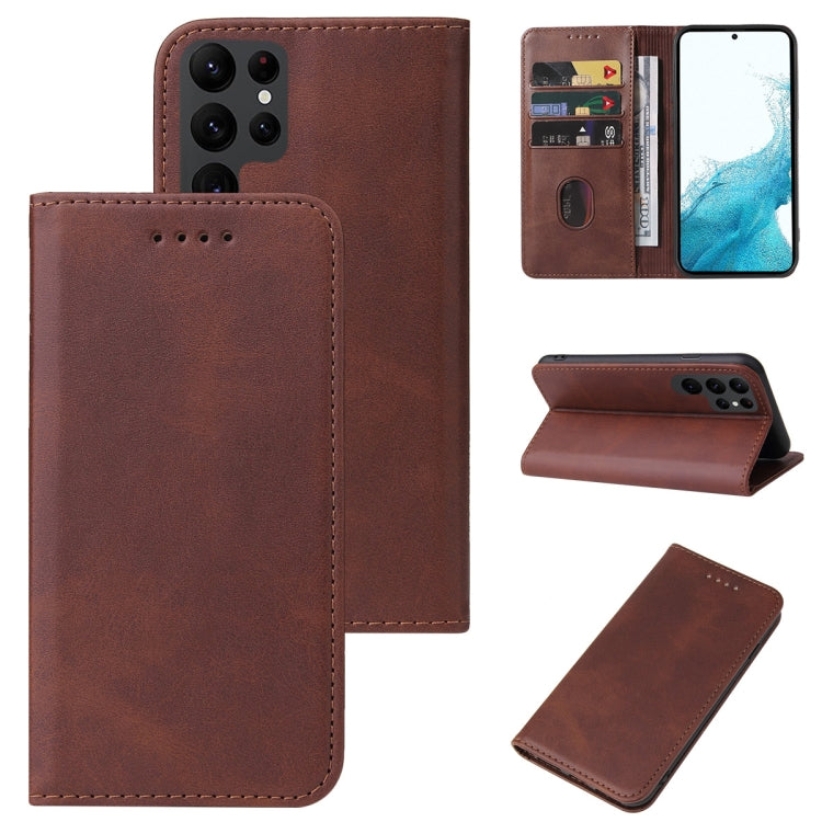 Calf Texture Magnetic Flip Leather Phone Case, For Samsung Galaxy A03s, For Samsung Galaxy A13 5G, For Samsung Galaxy A22 5G, For Samsung Galaxy A33 5G, For Samsung Galaxy A82 5G, For Samsung Galaxy S22 5G, For Samsung Galaxy S22+ 5G�������������������...