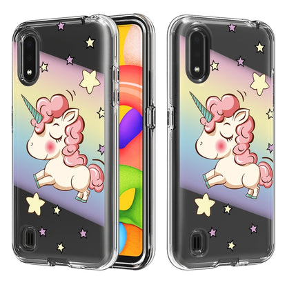 2 In 1 PC + TPU Card Pattern Transparent Protective Case, For Galaxy A01, For Galaxy A21, For Galaxy S20, For Galaxy S20+, For Galaxy S20 Ultra