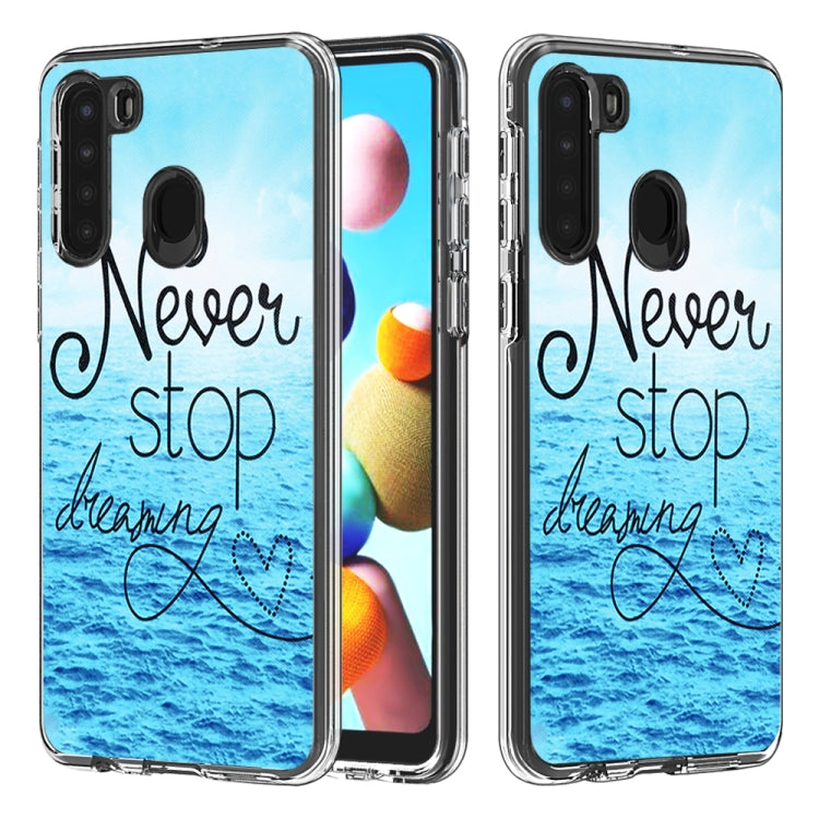 2 In 1 PC + TPU Card Pattern Transparent Protective Case, For Galaxy A01, For Galaxy A21, For Galaxy S20, For Galaxy S20+, For Galaxy S20 Ultra