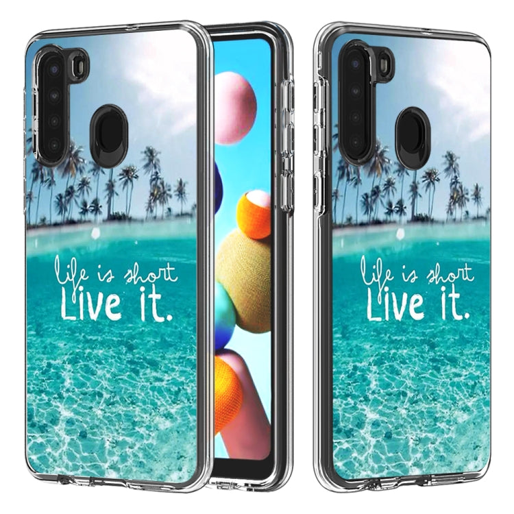 2 In 1 PC + TPU Card Pattern Transparent Protective Case, For Galaxy A01, For Galaxy A21, For Galaxy S20, For Galaxy S20+, For Galaxy S20 Ultra