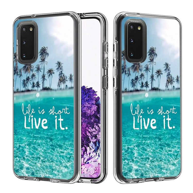 2 In 1 PC + TPU Card Pattern Transparent Protective Case, For Galaxy A01, For Galaxy A21, For Galaxy S20, For Galaxy S20+, For Galaxy S20 Ultra