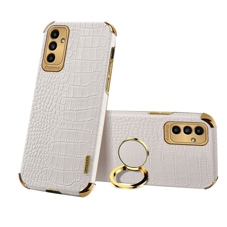 6D Electroplating Crocodile Texture Phone Case With Holder, For Samsung Galaxy A13 5G, For Samsung Galaxy A23 5G, For Samsung Galaxy A53, For Samsung Galaxy M52 5G, For Samsung Galaxy S22 Ultra 5G