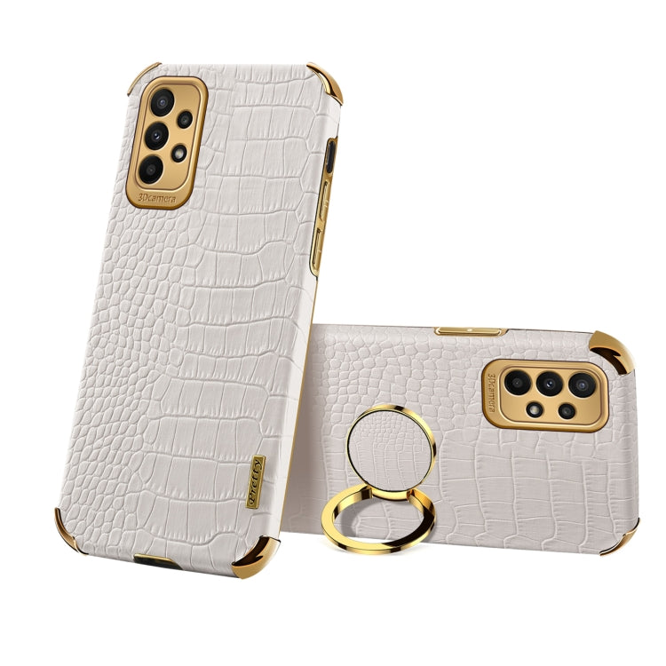 6D Electroplating Crocodile Texture Phone Case With Holder, For Samsung Galaxy A13 5G, For Samsung Galaxy A23 5G, For Samsung Galaxy A53, For Samsung Galaxy M52 5G, For Samsung Galaxy S22 Ultra 5G