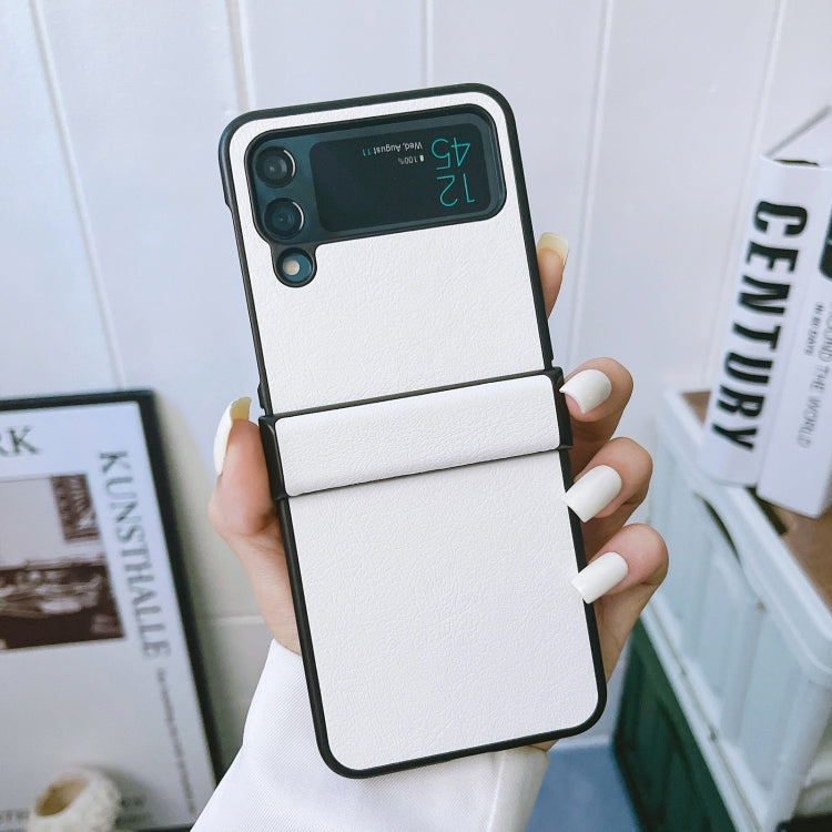 Two-color Litchi Texture PU Phone Case, For Samsung Galaxy Z Flip4 5G