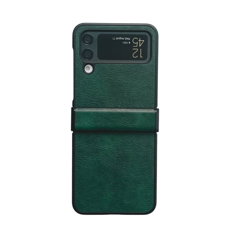 Two-color Litchi Texture PU Phone Case, For Samsung Galaxy Z Flip4 5G
