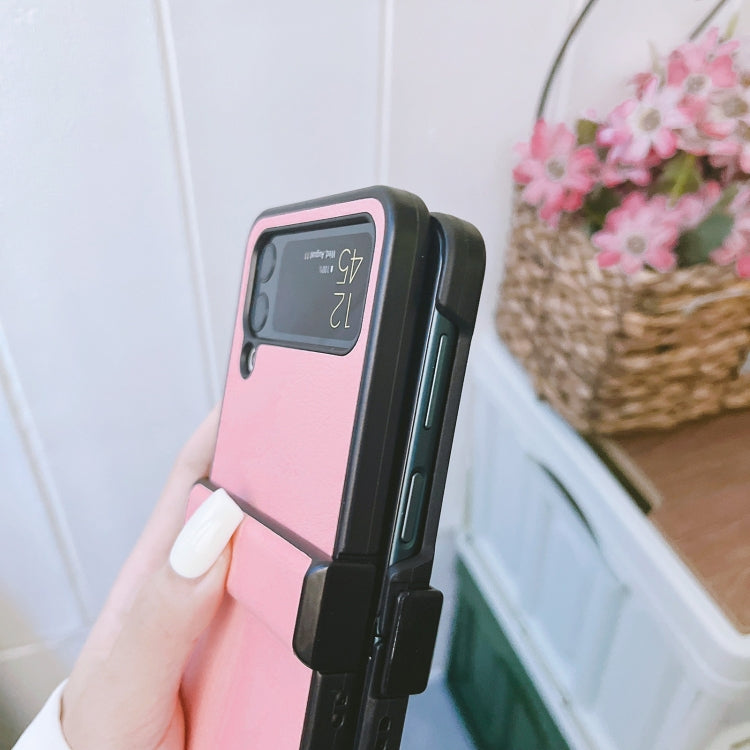 Two-color Litchi Texture PU Phone Case, For Samsung Galaxy Z Flip4 5G