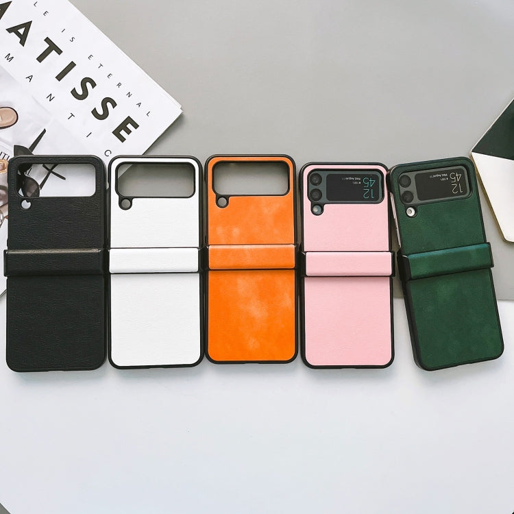 Two-color Litchi Texture PU Phone Case, For Samsung Galaxy Z Flip4 5G