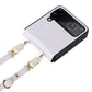 Twill Texture Leather Phone Case with Lanyard, For Samsung Galaxy Z Flip4