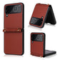 Twill Texture Leather Phone Case with Lanyard, For Samsung Galaxy Z Flip4