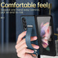 SULADA Cool Series PC + Leather Texture Skin Feel Shockproof Phone Case, For Samsung Galaxy Z Fold4, For Samsung Galaxy Z Flip4