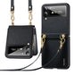 SULADA Litchi Texture Leather + TPU Phone Case with Strap, For Samsung Galaxy Z Flip4