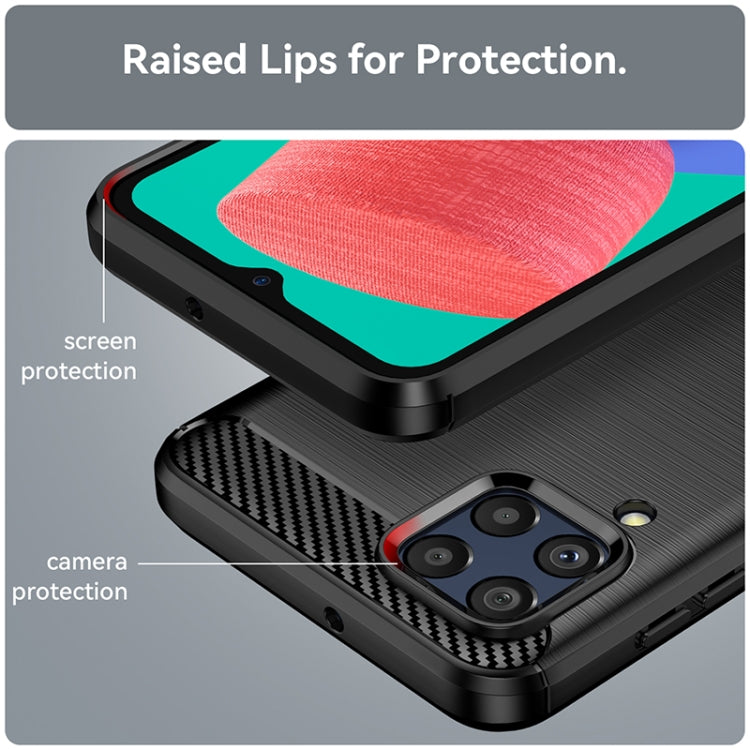 Brushed Texture Carbon Fiber TPU Phone Case, For Samsung Galaxy M33