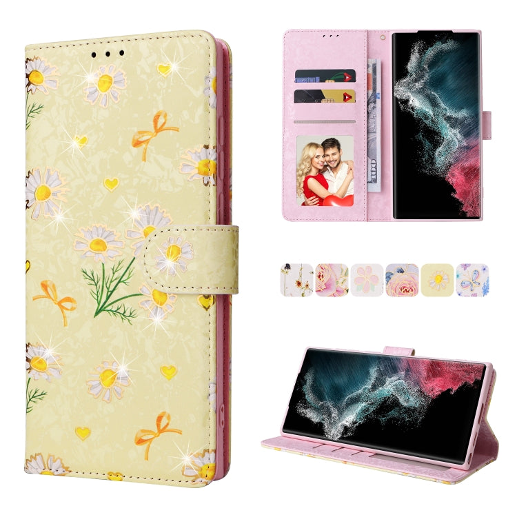 Bronzing Painting RFID Leather Case, For Samsung Galaxy S22 Ultra, For Samsung Galaxy S22 Plus, For Samsung Galaxy S22, For Samsung Galaxy S21 Ultra, For Samsung Galaxy S21 Plus, For Samsung Galaxy S21 FE 5G, For Samsung Galaxy S21 5G������������������...