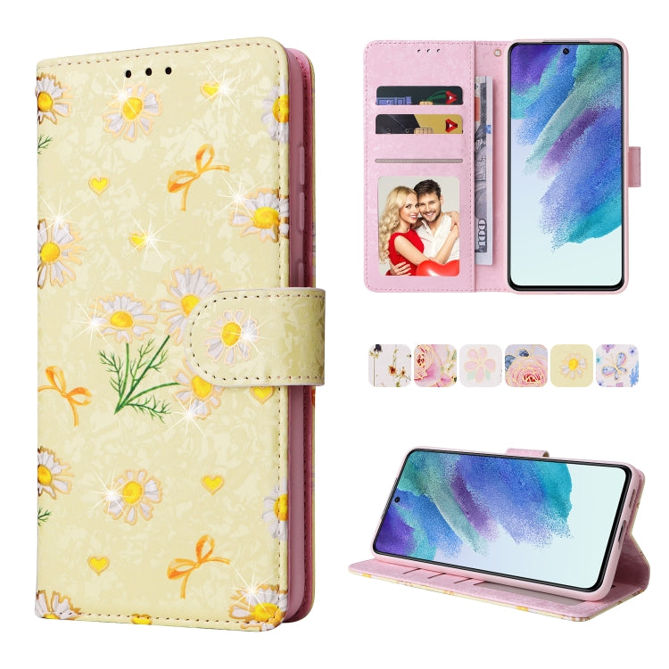 Bronzing Painting RFID Leather Case, For Samsung Galaxy S22 Ultra, For Samsung Galaxy S22 Plus, For Samsung Galaxy S22, For Samsung Galaxy S21 Ultra, For Samsung Galaxy S21 Plus, For Samsung Galaxy S21 FE 5G, For Samsung Galaxy S21 5G������������������...