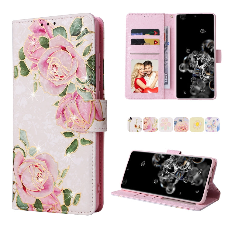 Bronzing Painting RFID Leather Case, For Samsung Galaxy S22 Ultra, For Samsung Galaxy S22 Plus, For Samsung Galaxy S22, For Samsung Galaxy S21 Ultra, For Samsung Galaxy S21 Plus, For Samsung Galaxy S21 FE 5G, For Samsung Galaxy S21 5G������������������...