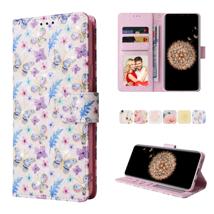 Bronzing Painting RFID Leather Case, For Samsung Galaxy S20 Plus, For Samsung Galaxy S20 FE, For Samsung Galaxy S20, For Samsung Galaxy S10 Plus, For Samsung Galaxy S10, For Samsung Galaxy S9 Plus, For Samsung Galaxy S9, For Samsung Galaxy S8