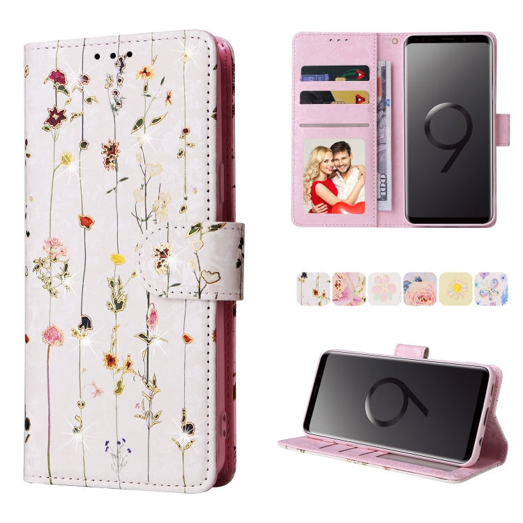 Bronzing Painting RFID Leather Case, For Samsung Galaxy S20 Plus, For Samsung Galaxy S20 FE, For Samsung Galaxy S20, For Samsung Galaxy S10 Plus, For Samsung Galaxy S10, For Samsung Galaxy S9 Plus, For Samsung Galaxy S9, For Samsung Galaxy S8