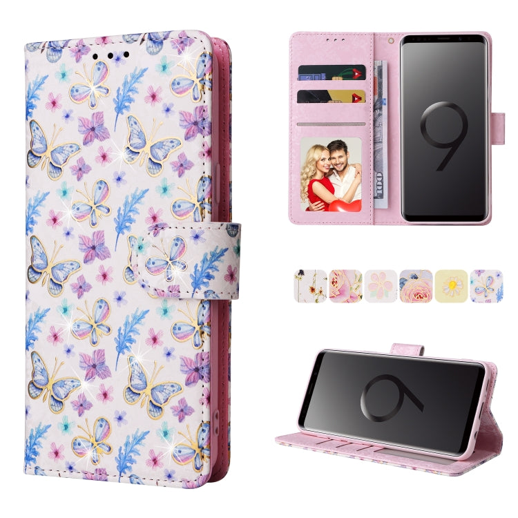 Bronzing Painting RFID Leather Case, For Samsung Galaxy S20 Plus, For Samsung Galaxy S20 FE, For Samsung Galaxy S20, For Samsung Galaxy S10 Plus, For Samsung Galaxy S10, For Samsung Galaxy S9 Plus, For Samsung Galaxy S9, For Samsung Galaxy S8