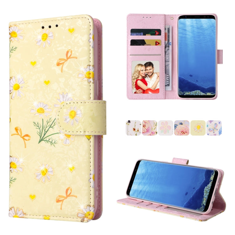 Bronzing Painting RFID Leather Case, For Samsung Galaxy S20 Plus, For Samsung Galaxy S20 FE, For Samsung Galaxy S20, For Samsung Galaxy S10 Plus, For Samsung Galaxy S10, For Samsung Galaxy S9 Plus, For Samsung Galaxy S9, For Samsung Galaxy S8