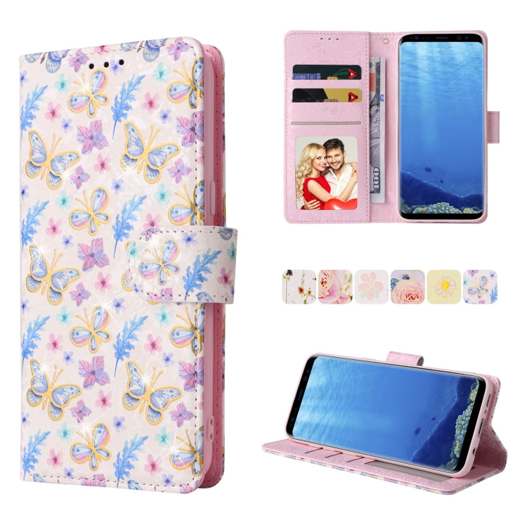 Bronzing Painting RFID Leather Case, For Samsung Galaxy S20 Plus, For Samsung Galaxy S20 FE, For Samsung Galaxy S20, For Samsung Galaxy S10 Plus, For Samsung Galaxy S10, For Samsung Galaxy S9 Plus, For Samsung Galaxy S9, For Samsung Galaxy S8