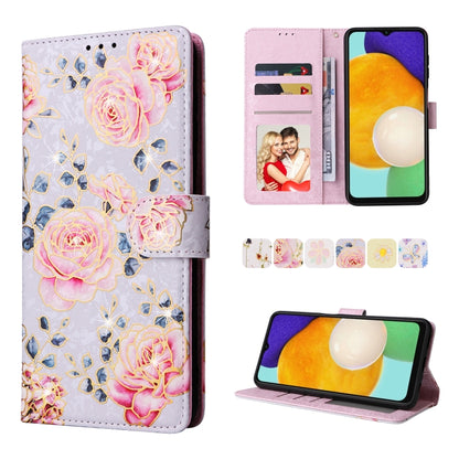 Bronzing Painting RFID Leather Case, For Samsung Galaxy A13 4G / 5G, For Samsung Galaxy A12, For Samsung Galaxy S8 Plus