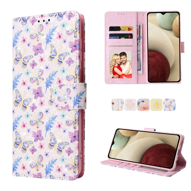 Bronzing Painting RFID Leather Case, For Samsung Galaxy A13 4G / 5G, For Samsung Galaxy A12, For Samsung Galaxy S8 Plus