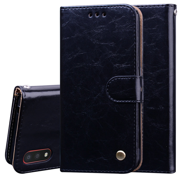 Business Style Oil Wax Texture Horizontal Flip Leather Case, with Holder & Card Slots & Wallet