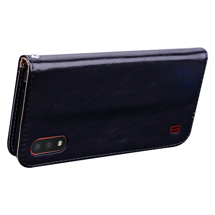 Business Style Oil Wax Texture Horizontal Flip Leather Case, with Holder & Card Slots & Wallet