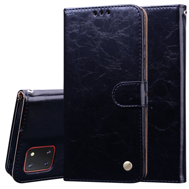 Business Style Oil Wax Texture Horizontal Flip Leather Case, with Holder & Card Slots & Wallet