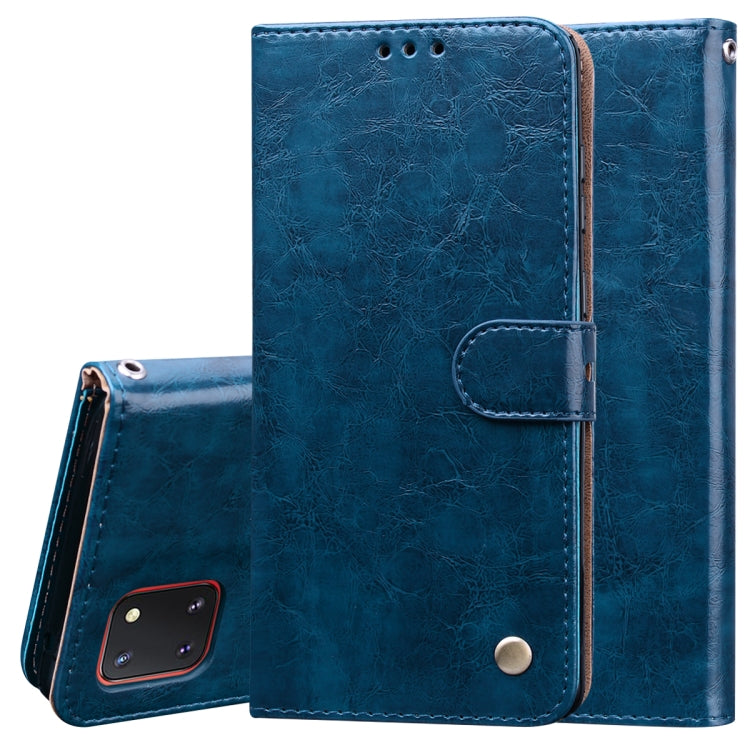 Business Style Oil Wax Texture Horizontal Flip Leather Case, with Holder & Card Slots & Wallet