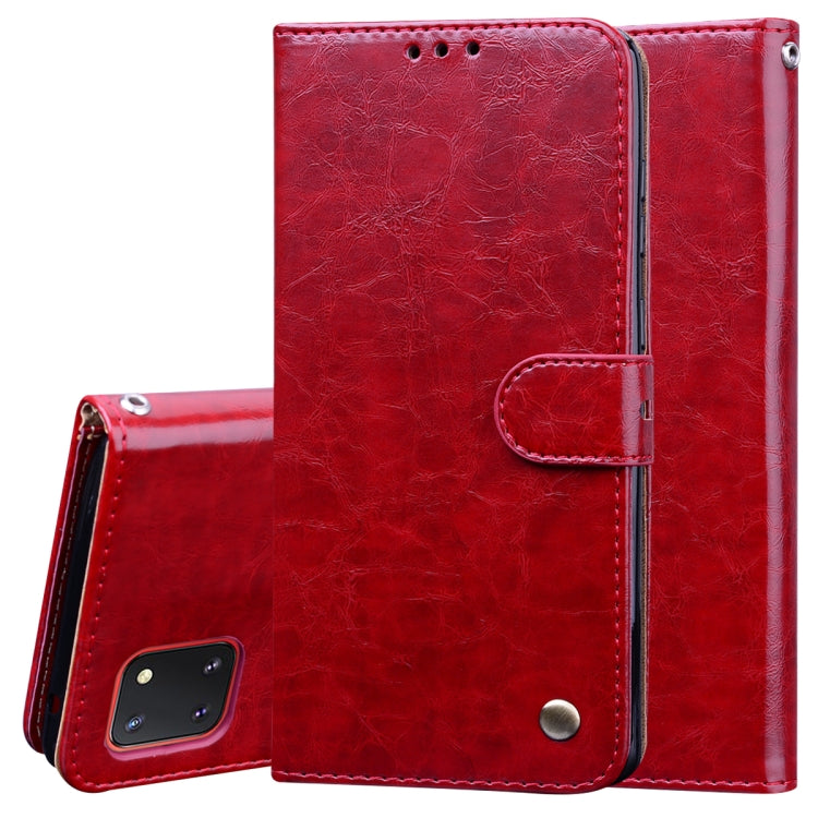 Business Style Oil Wax Texture Horizontal Flip Leather Case, with Holder & Card Slots & Wallet
