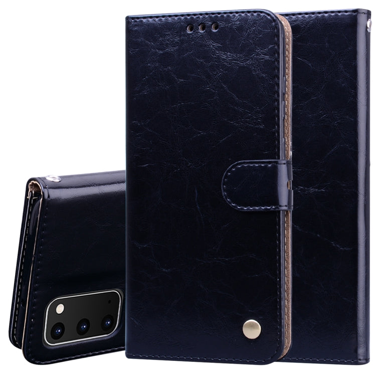Business Style Oil Wax Texture Horizontal Flip Leather Case, with Holder & Card Slots & Wallet