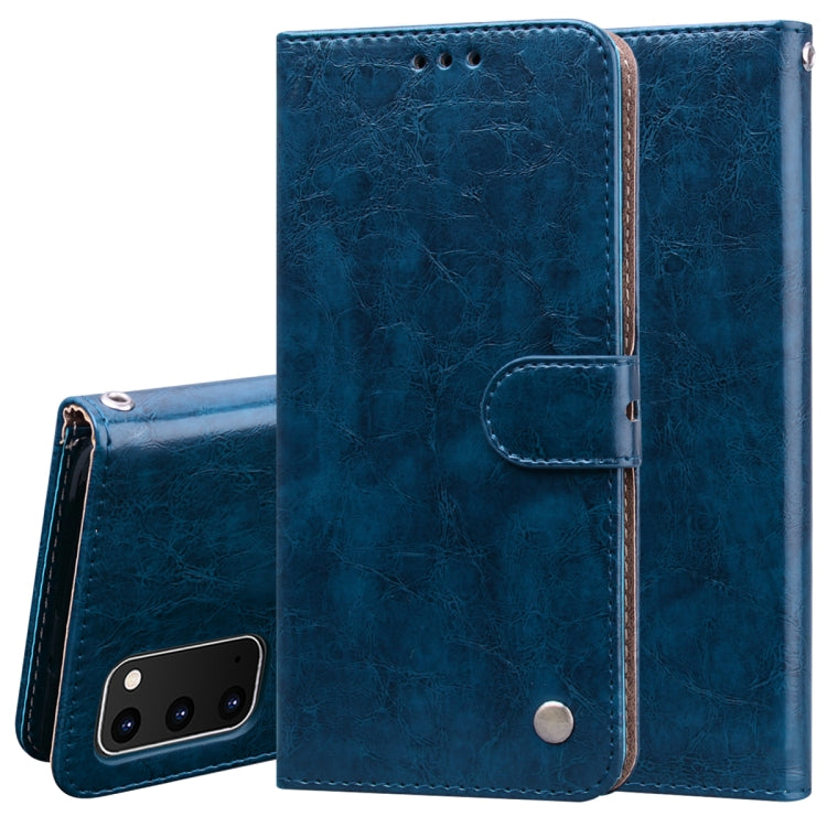 Business Style Oil Wax Texture Horizontal Flip Leather Case, with Holder & Card Slots & Wallet