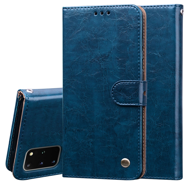 Business Style Oil Wax Texture Horizontal Flip Leather Case, with Holder & Card Slots & Wallet