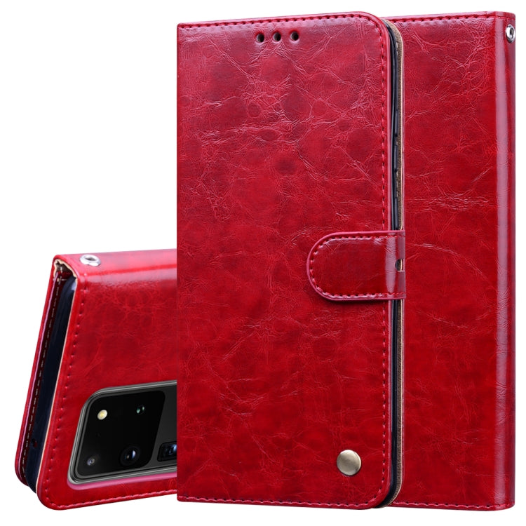 Business Style Oil Wax Texture Horizontal Flip Leather Case, with Holder & Card Slots & Wallet
