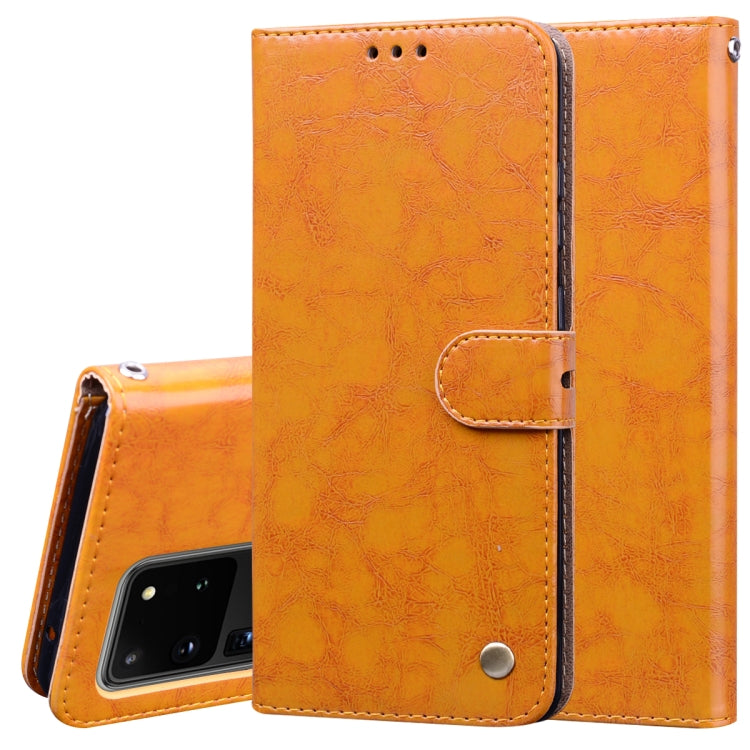 Business Style Oil Wax Texture Horizontal Flip Leather Case, with Holder & Card Slots & Wallet