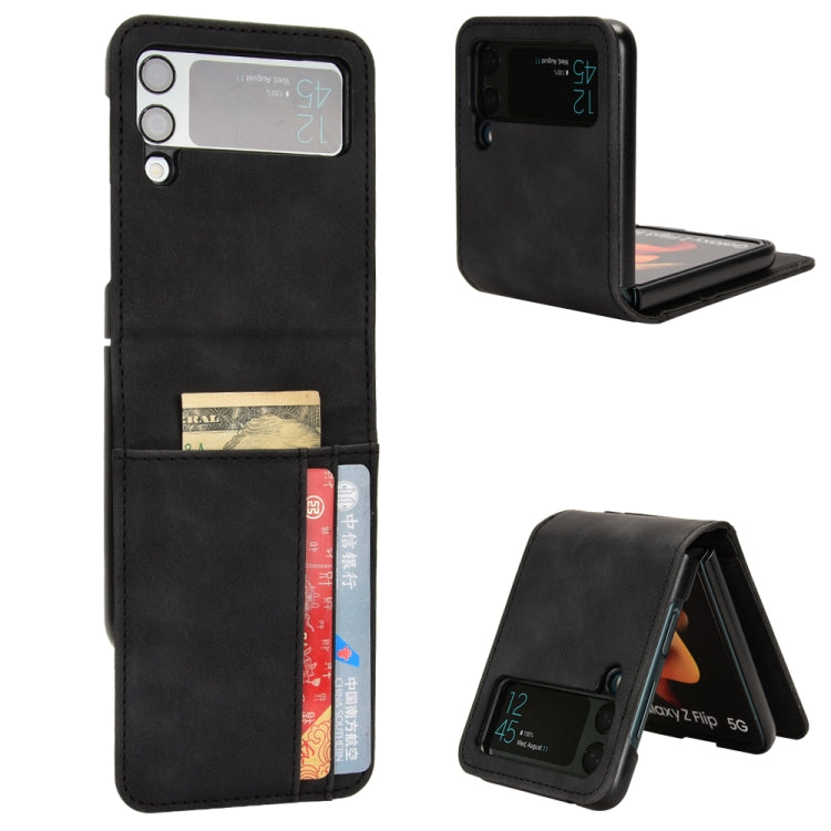Skin-feeling Half-split External Card Slot Folding Phone Case