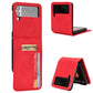 Skin-feeling Half-split External Card Slot Folding Phone Case