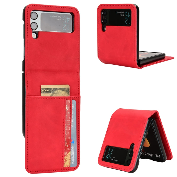 Skin-feeling Half-split External Card Slot Folding Phone Case