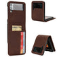 Skin-feeling Half-split External Card Slot Folding Phone Case