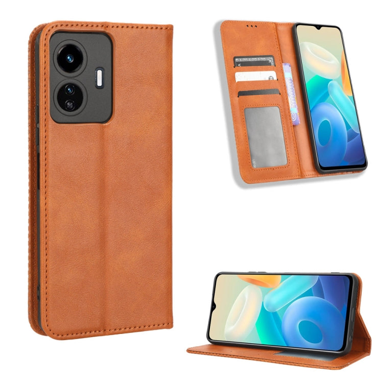 Magnetic Buckle Retro Texture Leather Phone Case