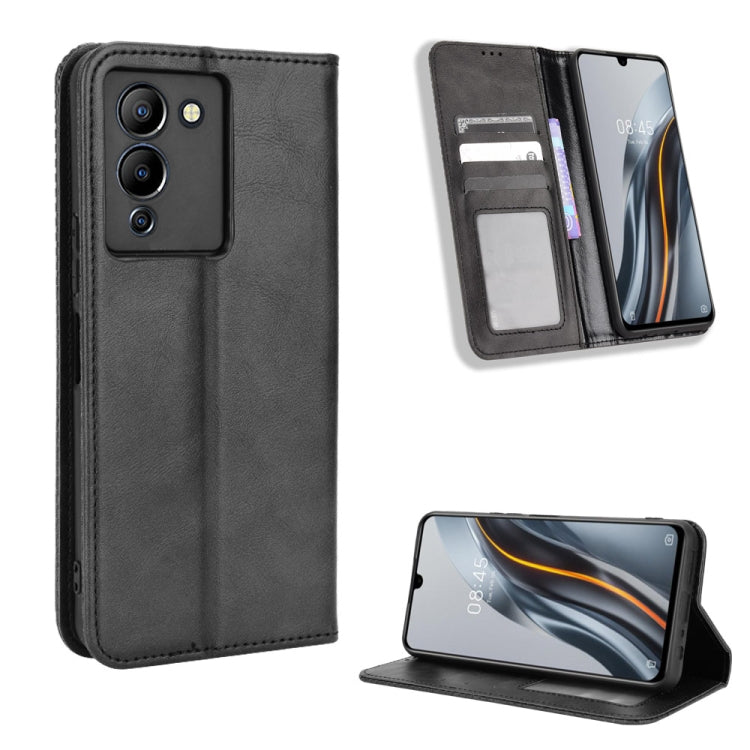 Magnetic Buckle Retro Texture Leather Phone Case